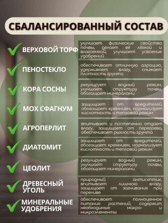 Грунт для ароидных, 2 литра, готовый многокомпонентный субстрат